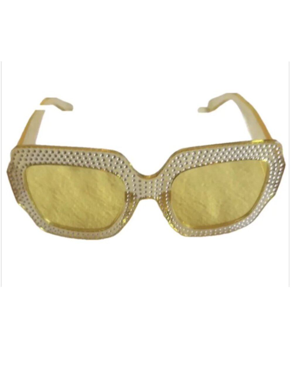 NEW CHIC Stylish Yellow Rhinestone Sunglasses